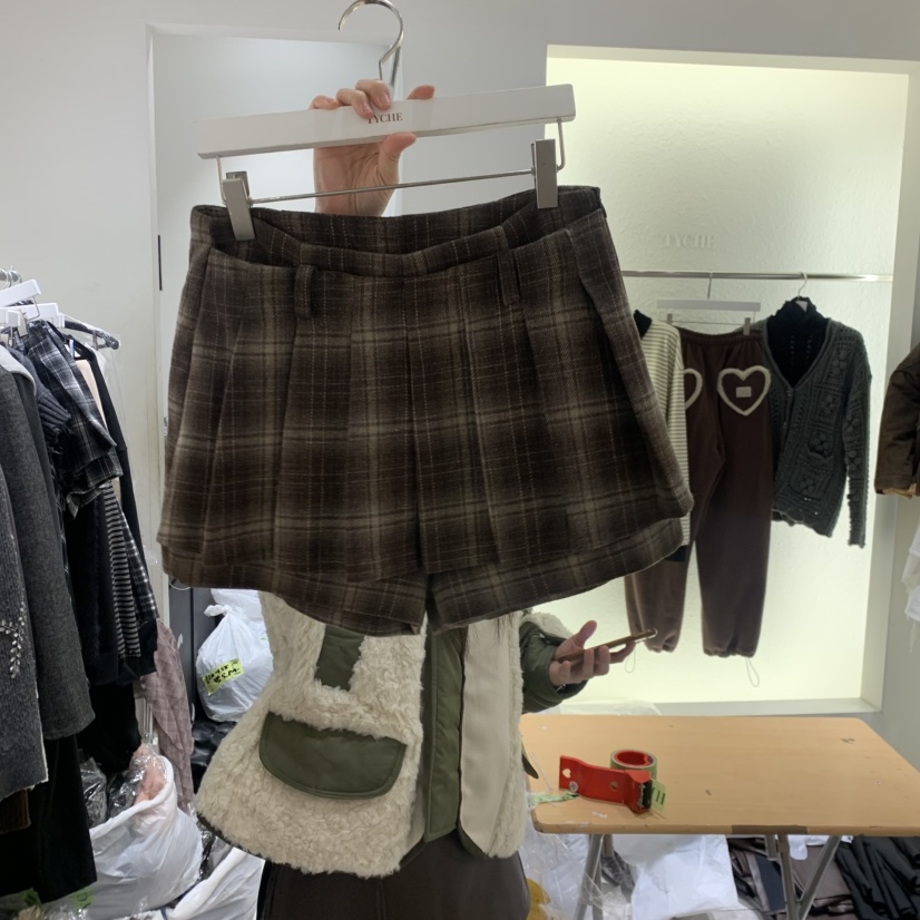 TYCHE東大門㊣實拍女裝新品時尚職業推薦熱賣人氣真品裙褲格紋TYCHE裙褲