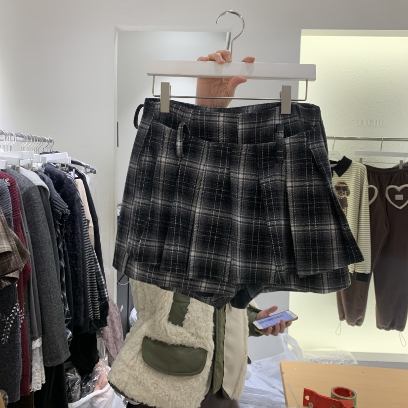 TYCHE東大門㊣實拍女裝新品時尚職業推薦熱賣人氣真品裙褲格紋TYCHE裙褲圖色2