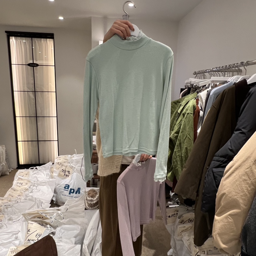 VENIR-a東大門㊣實拍女裝新款人氣25秋冬時尚休閑職業長袖T恤VENIR-a長袖T恤