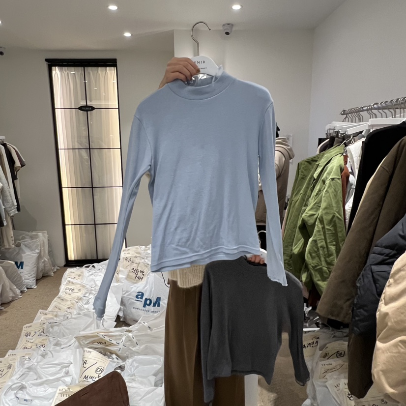 VENIR-a東大門㊣實拍女裝新款人氣25秋冬時尚休閑職業長袖T恤VENIR-a長袖T恤圖色3