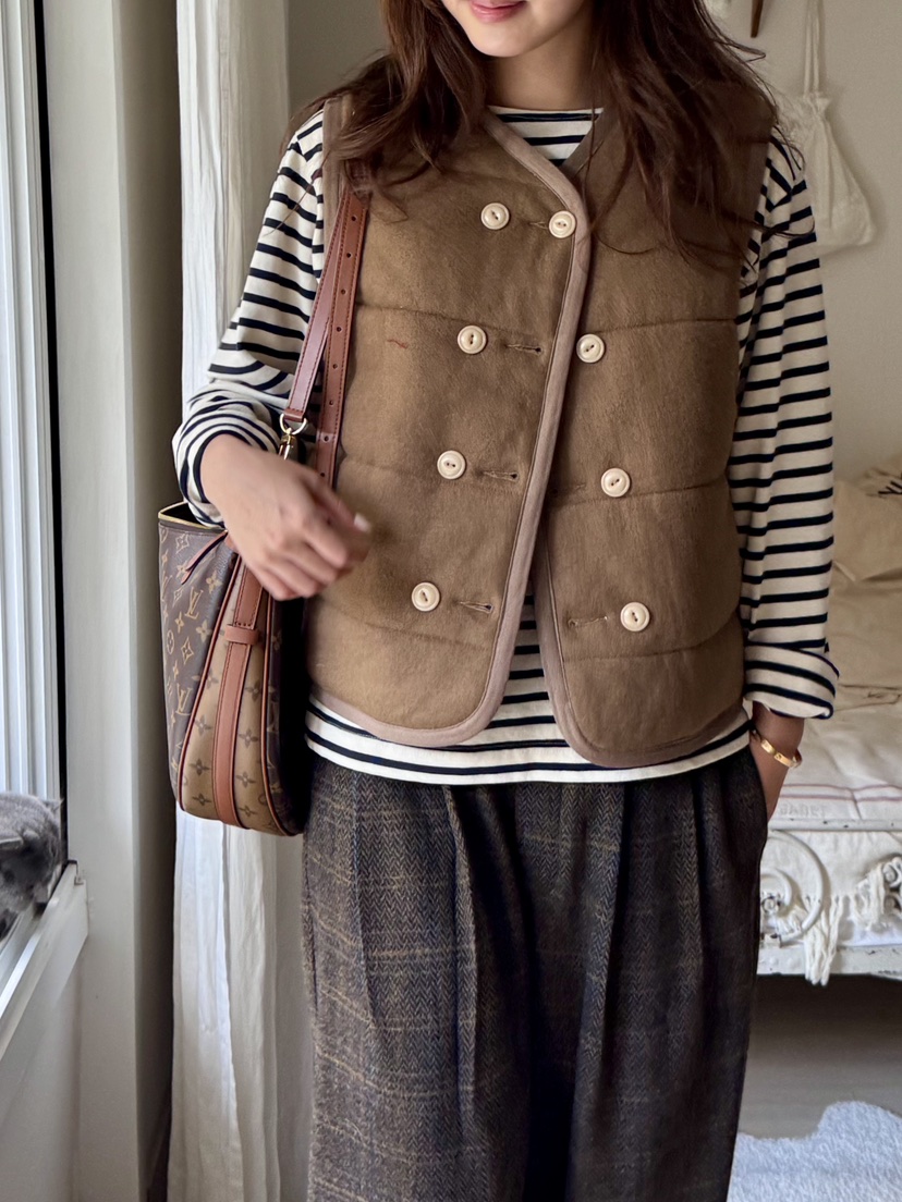 AT NOTE韓國代購㊣女士新款休閑推薦熱賣職業馬甲羊毛雙面AT NOTE馬甲