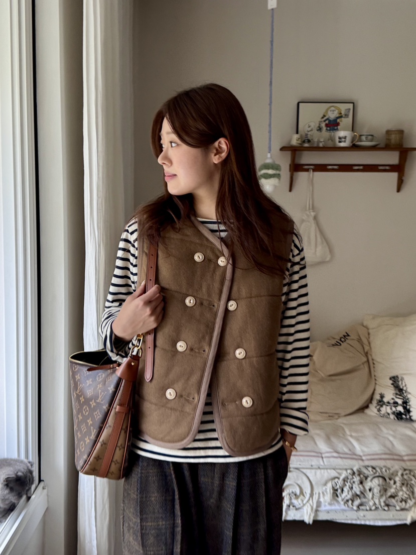 AT NOTE韓國代購㊣女士新款休閑推薦熱賣職業馬甲羊毛雙面AT NOTE馬甲