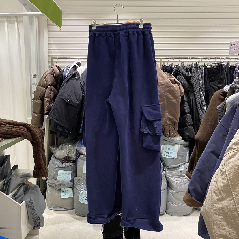 BRICKLANE東大門㊣實拍女士新款休閑推薦時尚休閑褲口袋褶皺BRICKLANE休閑褲