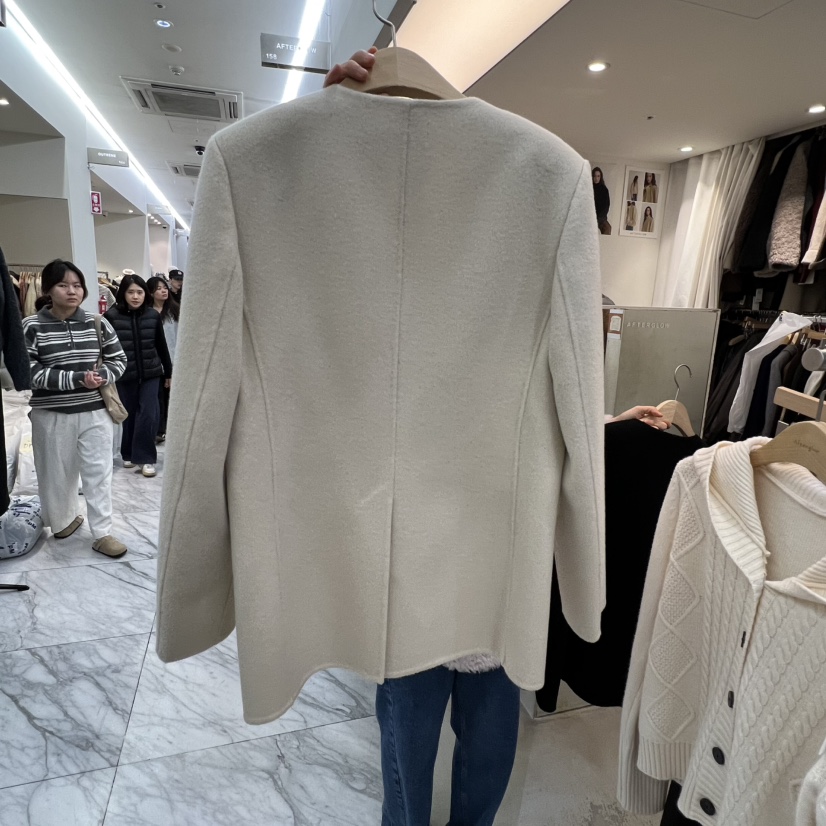 AFTERGLOW東大門㊣實拍女裝新款真品25秋冬時尚推薦短款大衣AFTERGLOW短款大衣