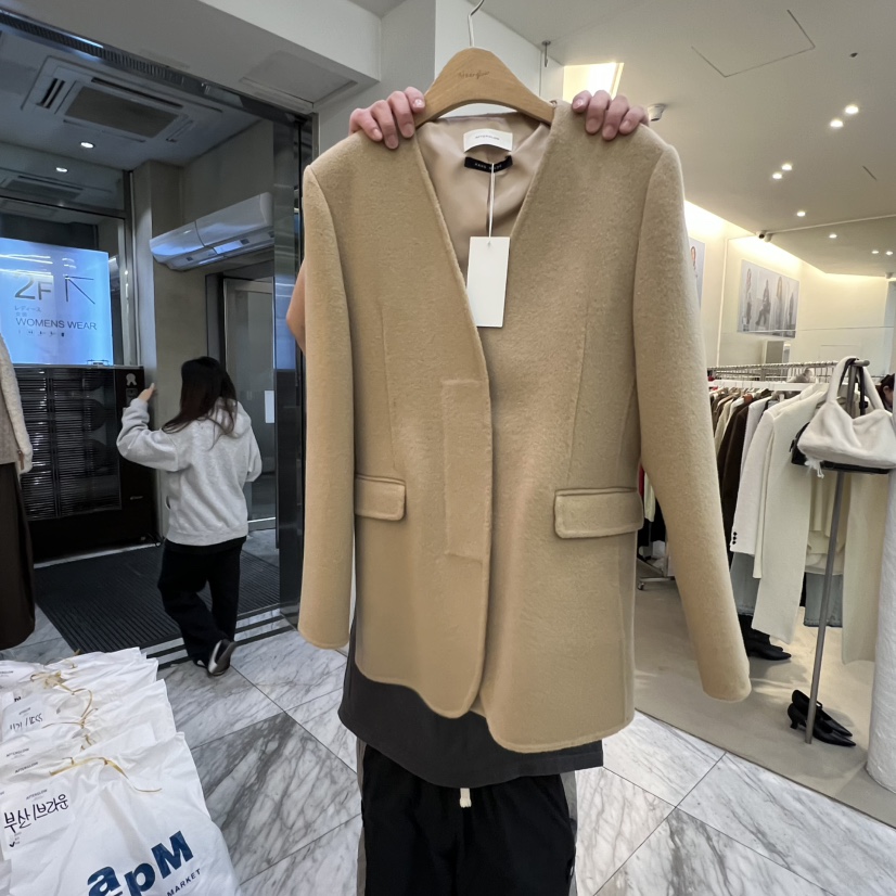 AFTERGLOW東大門㊣實拍女裝新款真品25秋冬時尚推薦短款大衣AFTERGLOW短款大衣