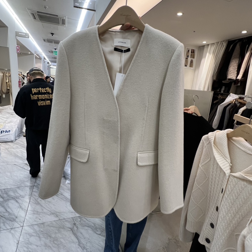 AFTERGLOW東大門㊣實拍女裝新款真品25秋冬時尚推薦短款大衣AFTERGLOW短款大衣圖色3