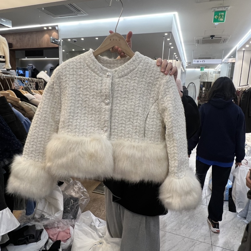 BEEN-A韓國代購㊣女裝新品真品熱賣25秋冬休閑推薦夾克格紋BEEN-A夾克圖色2