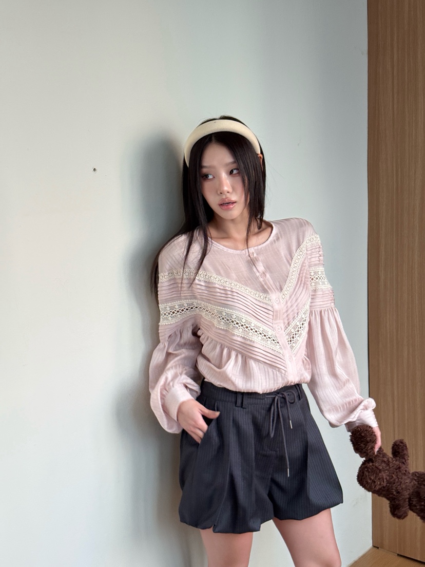 TRIPLE SEVEN東大門㊣直郵女裝新品25秋冬人氣推薦襯衫蕾絲衫TRIPLE SEVEN襯衫/蕾絲衫