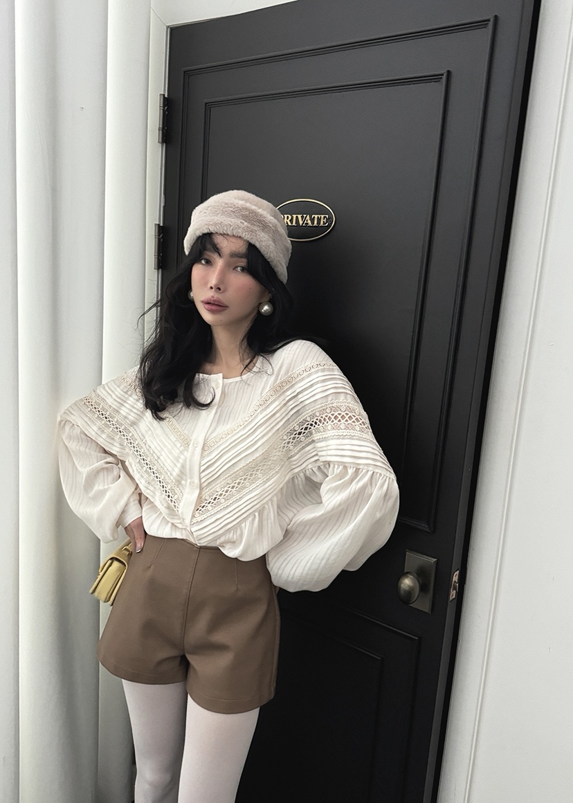 TRIPLE SEVEN東大門㊣直郵女裝新品25秋冬人氣推薦襯衫蕾絲衫TRIPLE SEVEN襯衫/蕾絲衫