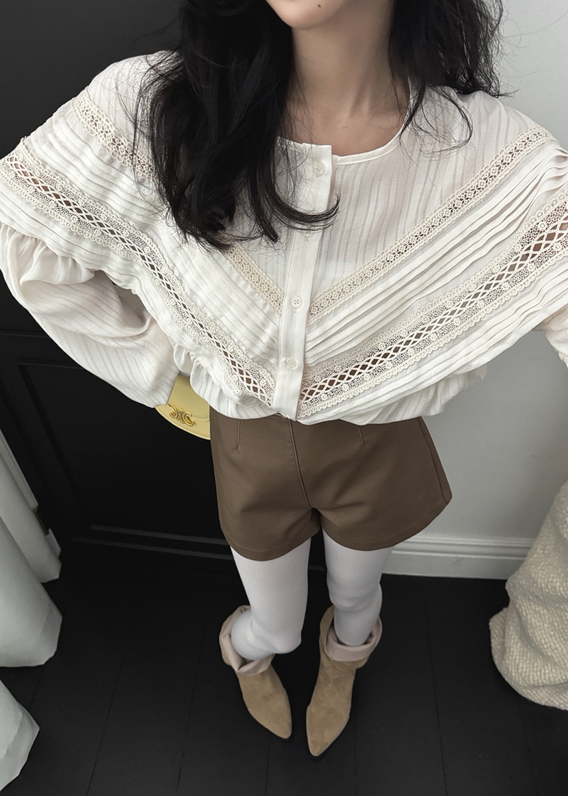TRIPLE SEVEN東大門㊣直郵女裝新品25秋冬人氣推薦襯衫蕾絲衫TRIPLE SEVEN襯衫/蕾絲衫