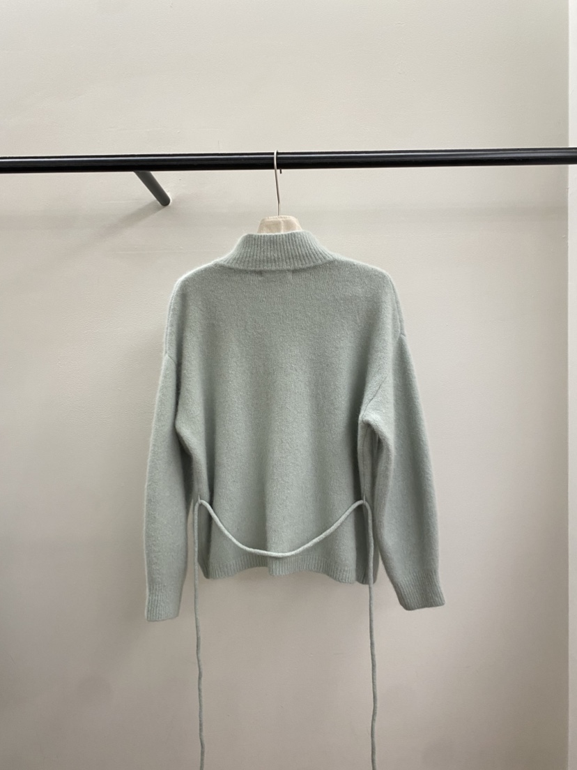 JADEMARKET韓國直郵㊣女士新款真品熱賣25秋冬針織衫含腰繩JADE MARKET針織衫