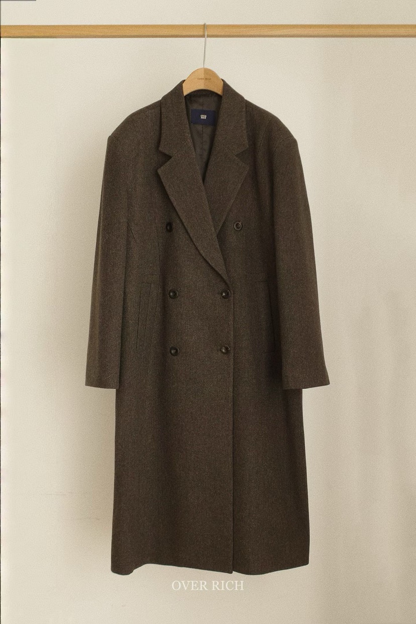 OVER RICH東大門㊣代購女士新品人氣推薦真品熱賣中長款大衣OVER RICH中長款大衣圖色3