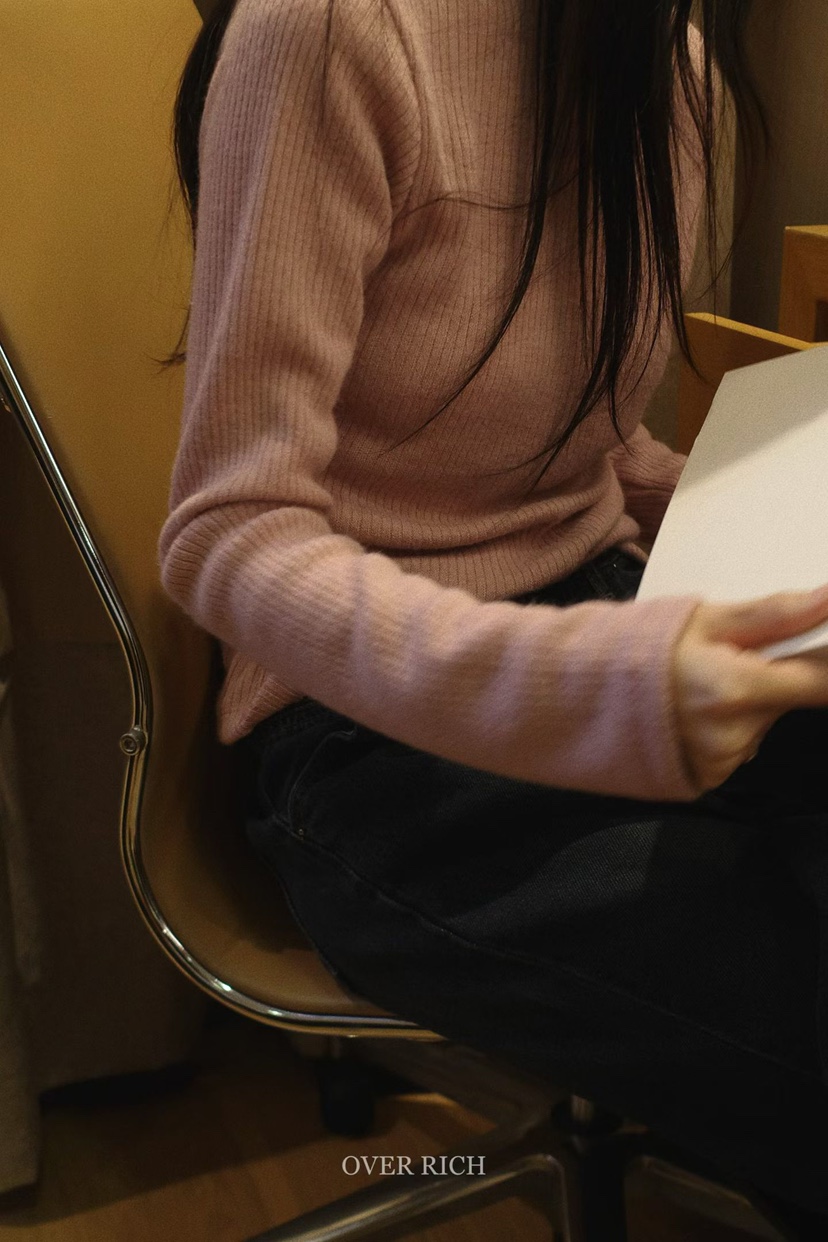 OVER RICH東大門㊣實拍女裝新款職業休閑25秋冬人氣長袖T恤OVER RICH長袖T恤