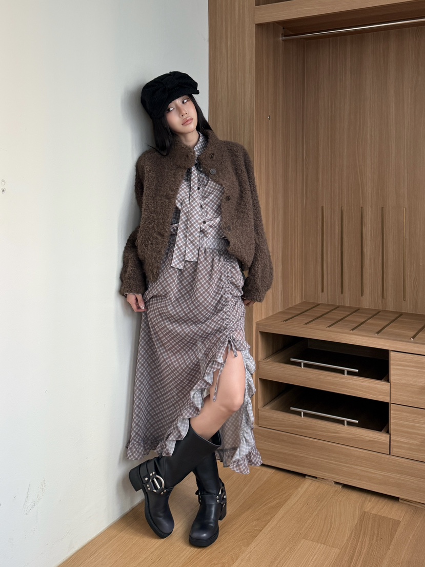 TRIPLE SEVEN東大門㊣實拍女裝新品時尚職業休閑推薦短款大衣TRIPLE SEVEN短款大衣