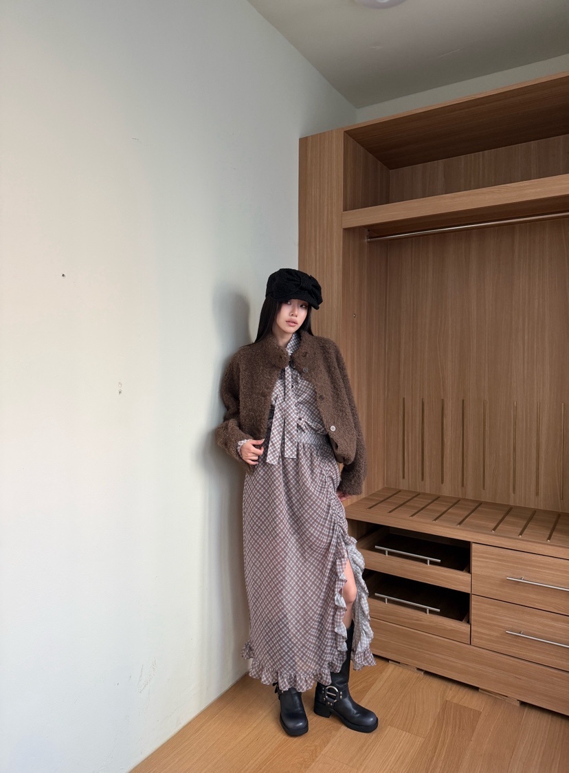 TRIPLE SEVEN東大門㊣實拍女裝新品時尚職業休閑推薦短款大衣TRIPLE SEVEN短款大衣