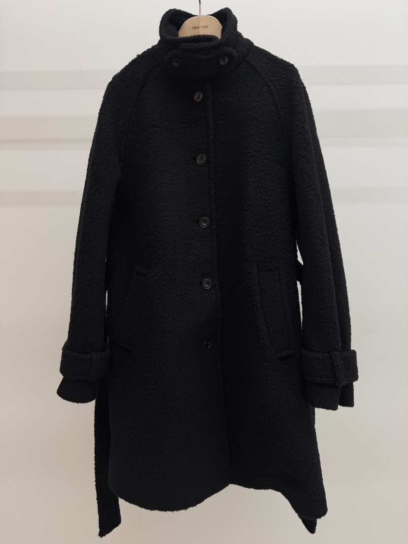 RAWROW韓國直郵㊣女裝新品時尚25秋冬中長款大衣含腰帶羊毛RAWROW中長款大衣圖色2