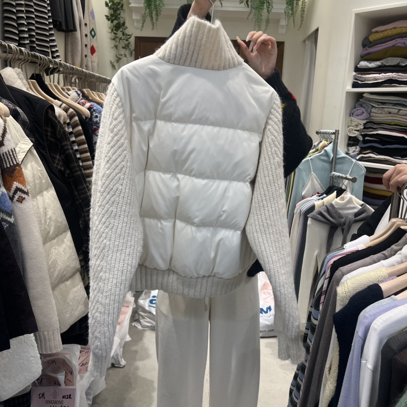 ONE MONE東大門㊣實拍女士新品熱賣職業真品25秋冬短款羽絨服絨ONE MONE短款羽絨服