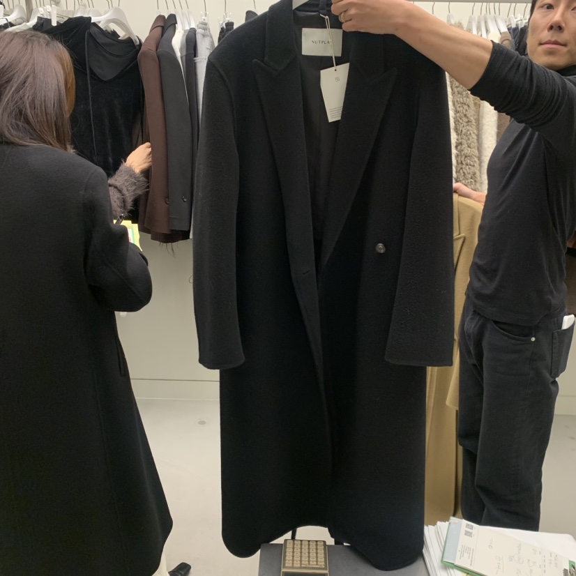 NUTPLAN韓國直郵㊣女士新款推薦時尚人氣真品休閑中長款大衣NUTPLAN中長款大衣