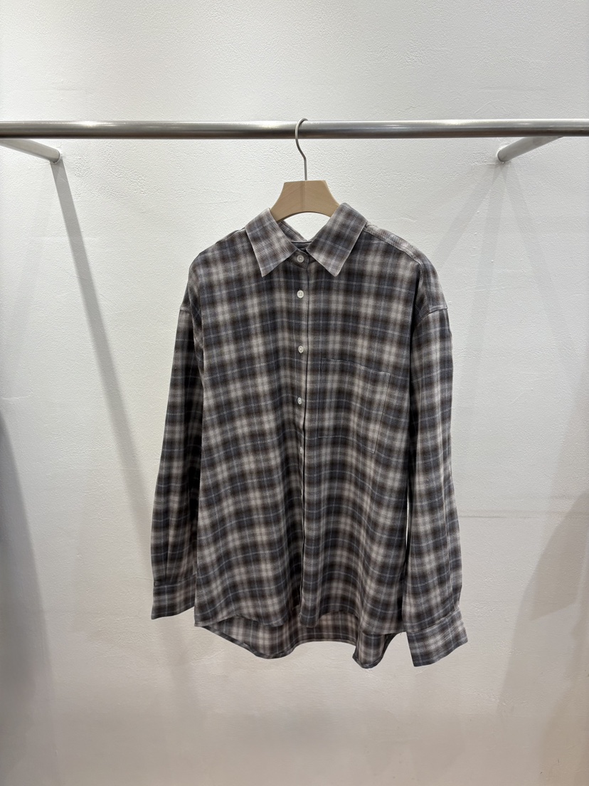 FL LANEL東大門㊣直郵女裝新品推薦25秋冬人氣襯衫蕾絲衫格子FL LANEL襯衫/蕾絲衫