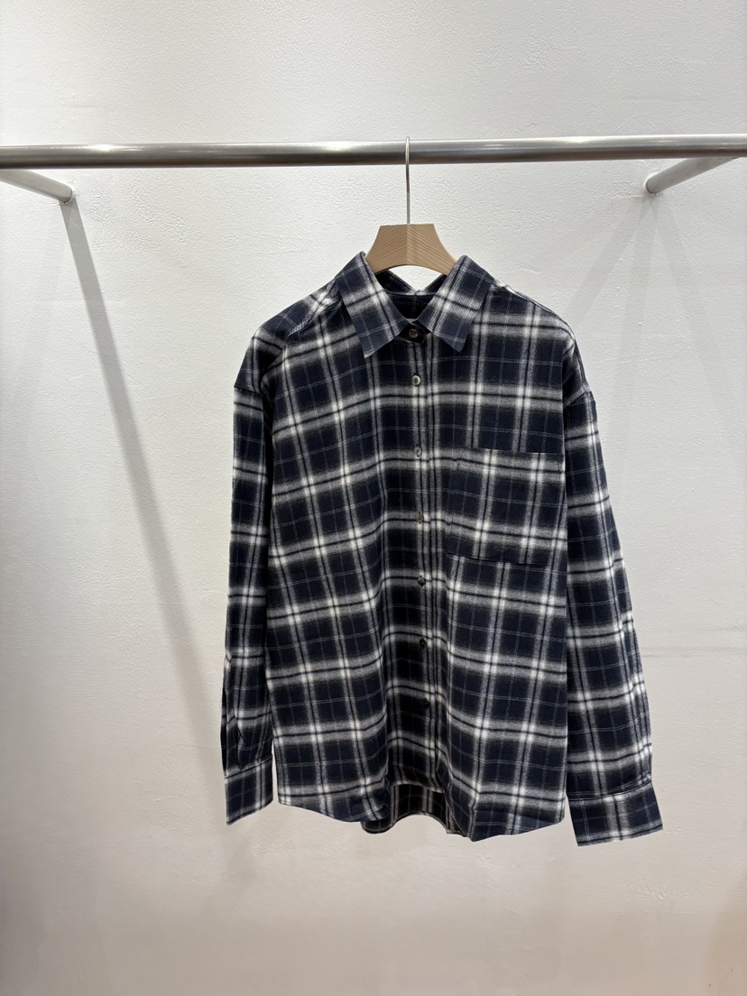 FL LANEL東大門㊣直郵女裝新品推薦25秋冬人氣襯衫蕾絲衫格子FL LANEL襯衫/蕾絲衫圖色2