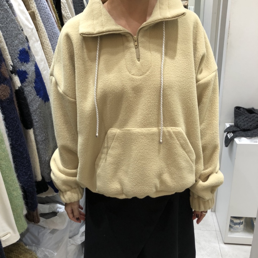 ASOME東大門㊣實拍女裝新款人氣休閑真品25秋冬衛衣羊毛拉鏈A.SOME衛衣