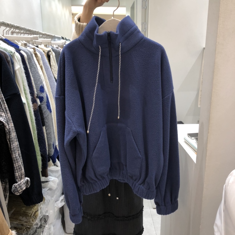 ASOME東大門㊣實拍女裝新款人氣休閑真品25秋冬衛衣羊毛拉鏈A.SOME衛衣圖色2