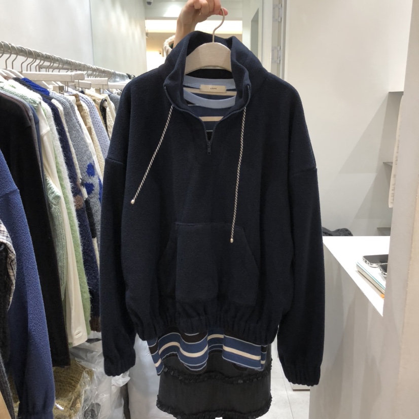 ASOME東大門㊣實拍女裝新款人氣休閑真品25秋冬衛衣羊毛拉鏈A.SOME衛衣圖色3