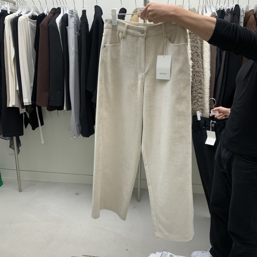 NUTPLAN東大門㊣直郵女士新款真品推薦25秋冬時尚休閑褲天鵝絨NUTPLAN休閑褲