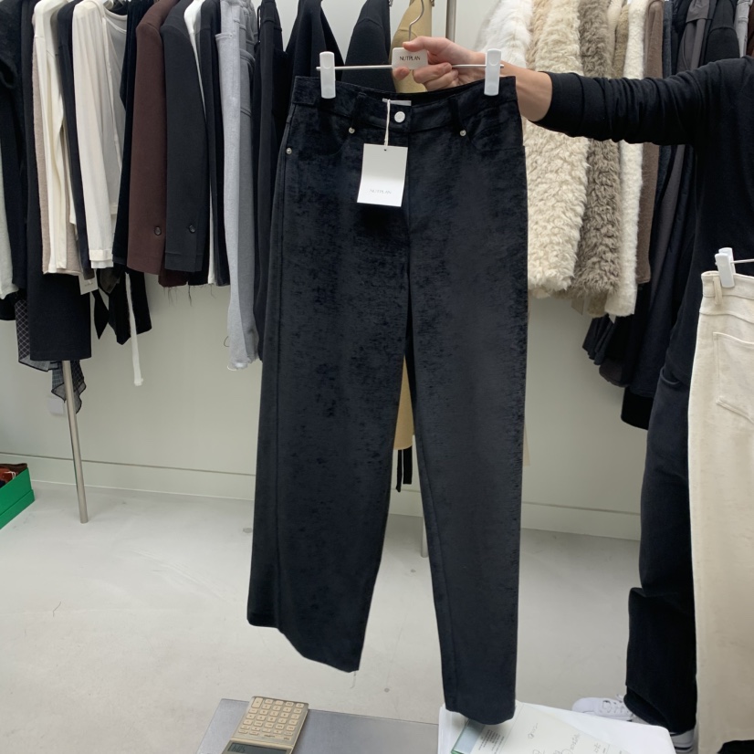 NUTPLAN東大門㊣直郵女士新款真品推薦25秋冬時尚休閑褲天鵝絨NUTPLAN休閑褲圖色2