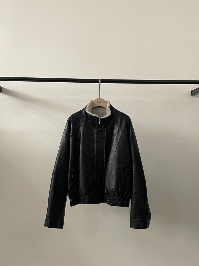 2DA/DARIMI-P東大門㊣實拍女士新品人氣時尚推薦25秋冬皮衣2DA/DARIMI-P皮衣圖色2黑色
