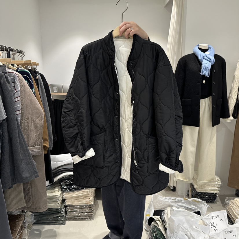 IRVINE韓國代購㊣女士新款真品25秋冬熱賣推薦短款棉服絎縫IRVINE短款棉服