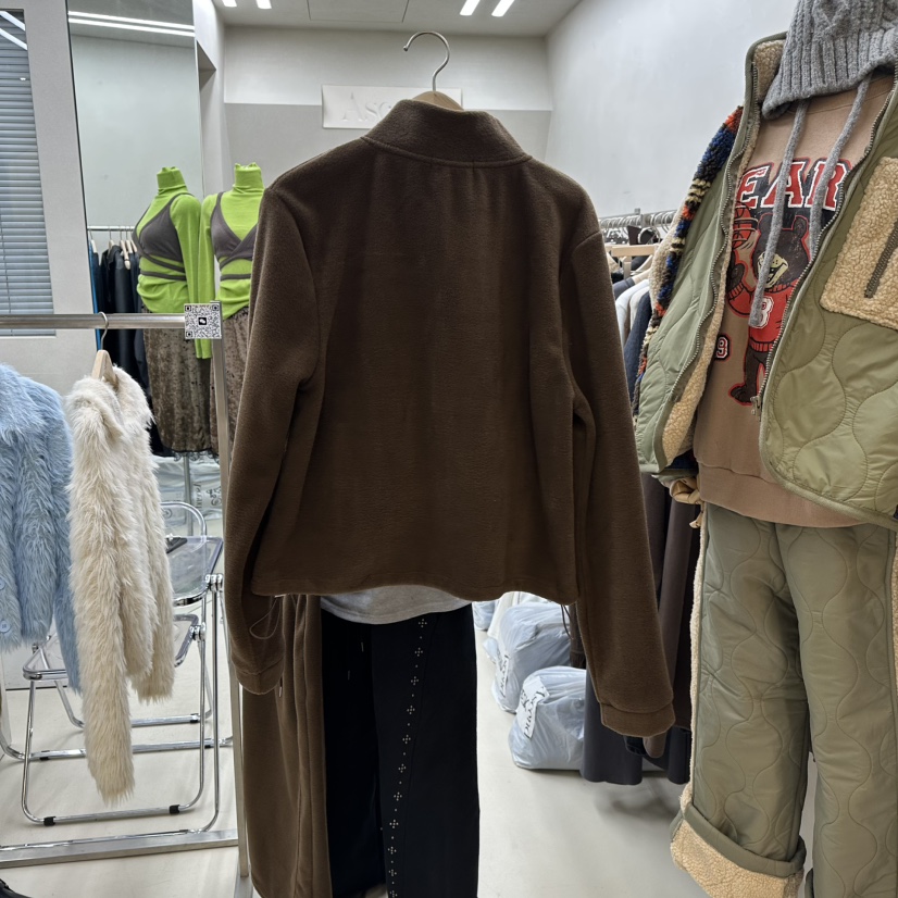 ASCEND東大門㊣實拍女裝新品25秋冬推薦職業時尚夾克羊毛拉鏈ASCEND夾克