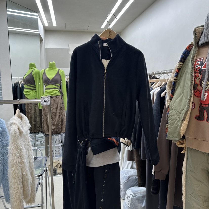 ASCEND東大門㊣實拍女裝新品25秋冬推薦職業時尚夾克羊毛拉鏈ASCEND夾克圖色2