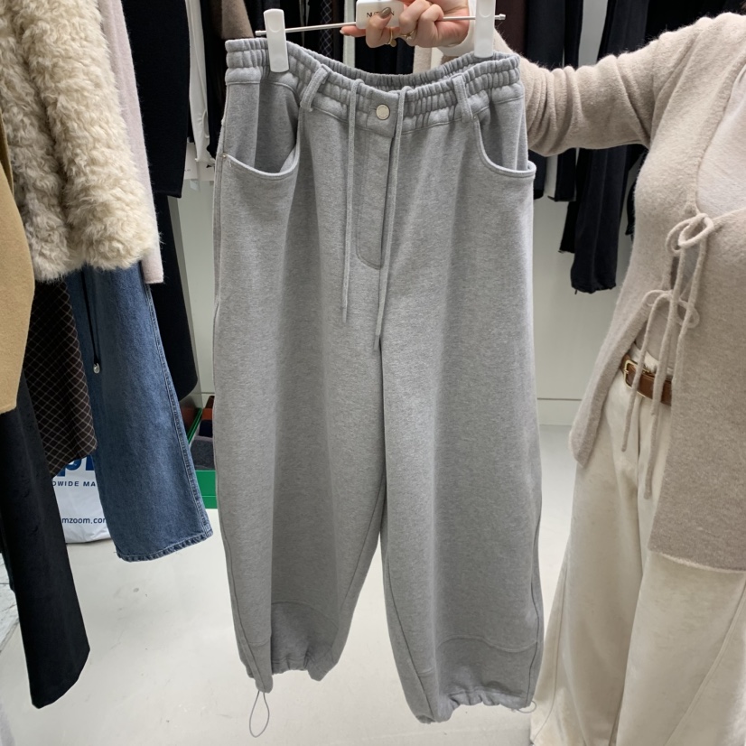 NUTPLAN東大門㊣實拍女裝新款25秋冬推薦休閑褲加絨羊毛柔軟NUTPLAN休閑褲圖色2