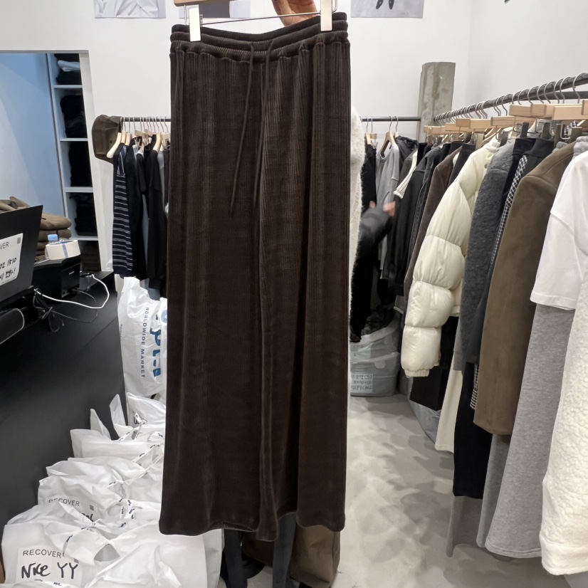 RECOVER韓國直郵㊣女裝新款25秋冬時尚人氣真品休閑褲燈芯絨RECOVER/MOMENT休閑褲