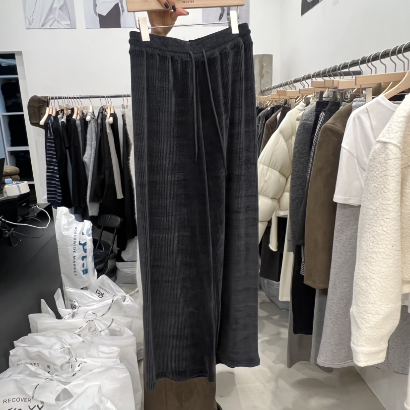 RECOVER韓國直郵㊣女裝新款25秋冬時尚人氣真品休閑褲燈芯絨RECOVER/MOMENT休閑褲圖色2