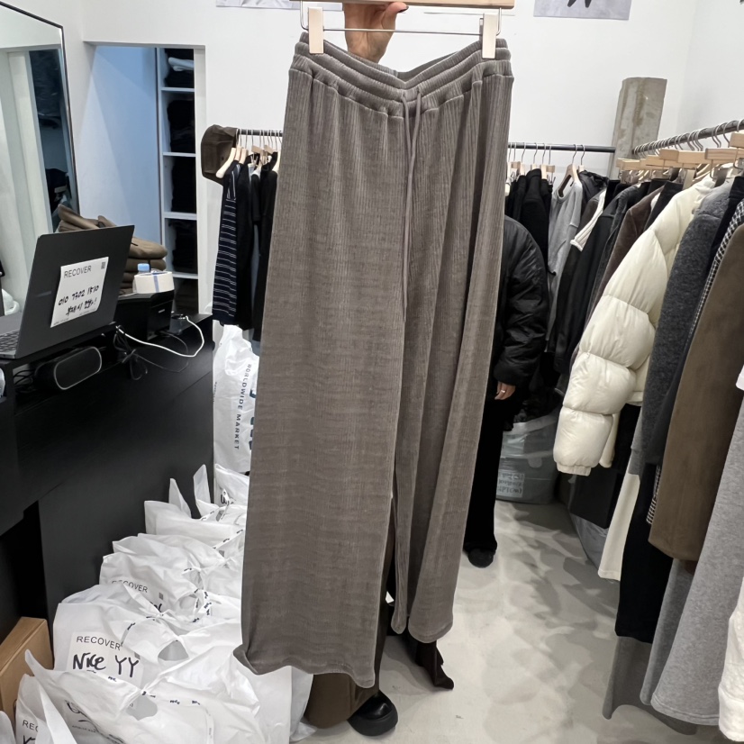 RECOVER韓國直郵㊣女裝新款25秋冬時尚人氣真品休閑褲燈芯絨RECOVER/MOMENT休閑褲圖色3