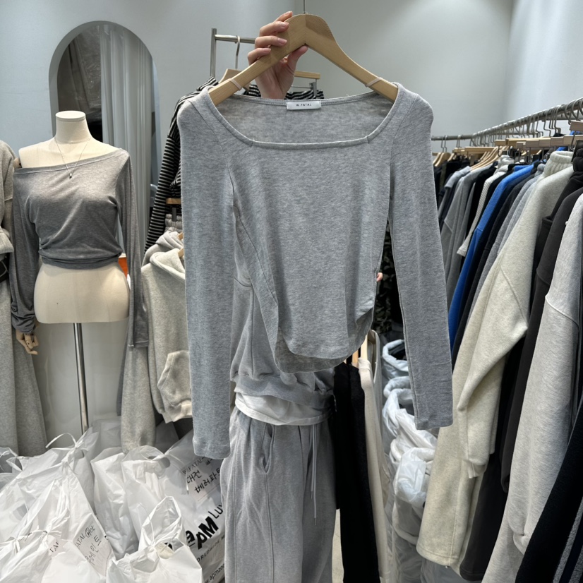 W.FATAL東大門㊣代購女士新品熱賣職業時尚休閑長袖T恤安哥拉W.FATAL長袖T恤圖色2