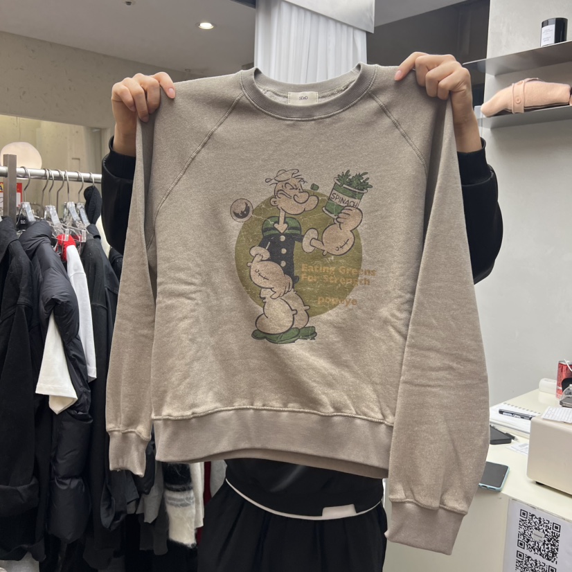 LEESEED-A韓國直郵㊣女裝新款熱賣推薦時尚休閑25秋冬衛衣拉絨SEeD/LEESEED衛衣