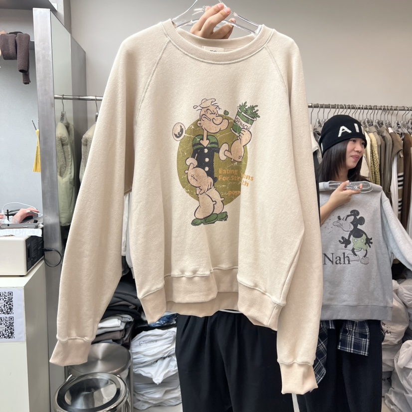 LEESEED-A韓國直郵㊣女裝新款熱賣推薦時尚休閑25秋冬衛衣拉絨SEeD/LEESEED衛衣圖色2