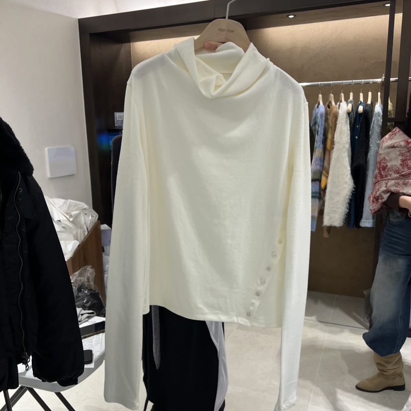 RAWROW東大門㊣直郵女士新品推薦職業時尚人氣休閑長袖T恤紐扣RAWROW長袖T恤圖色3