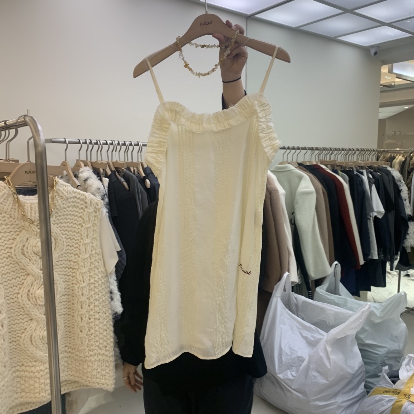 FLAUNT韓國直郵㊣女裝新品人氣推薦休閑25秋冬時尚連衣裙刺繡FLAUNT連衣裙圖色2