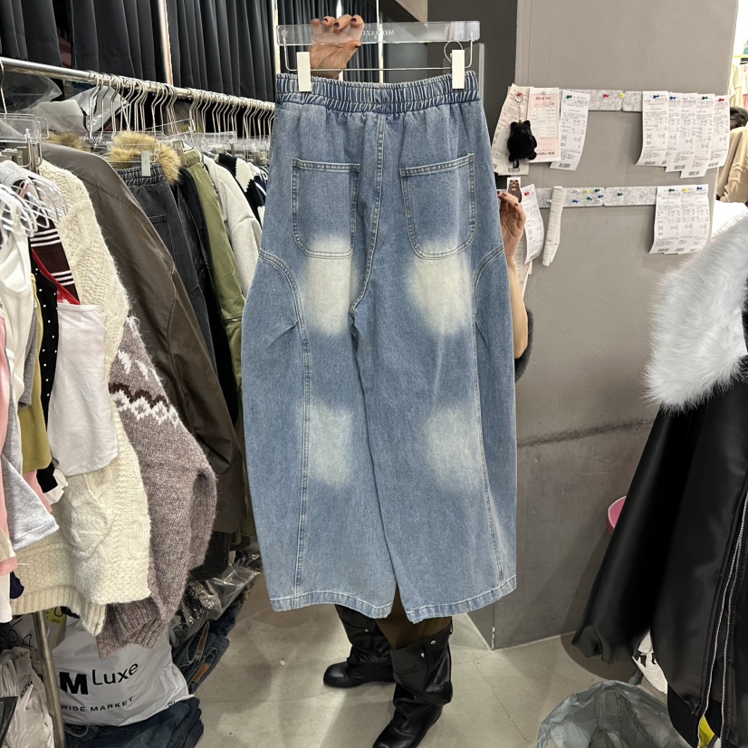 MOMAZU韓國直郵㊣女裝新品真品推薦人氣熱賣時尚25秋冬牛仔褲MOMAZU牛仔褲