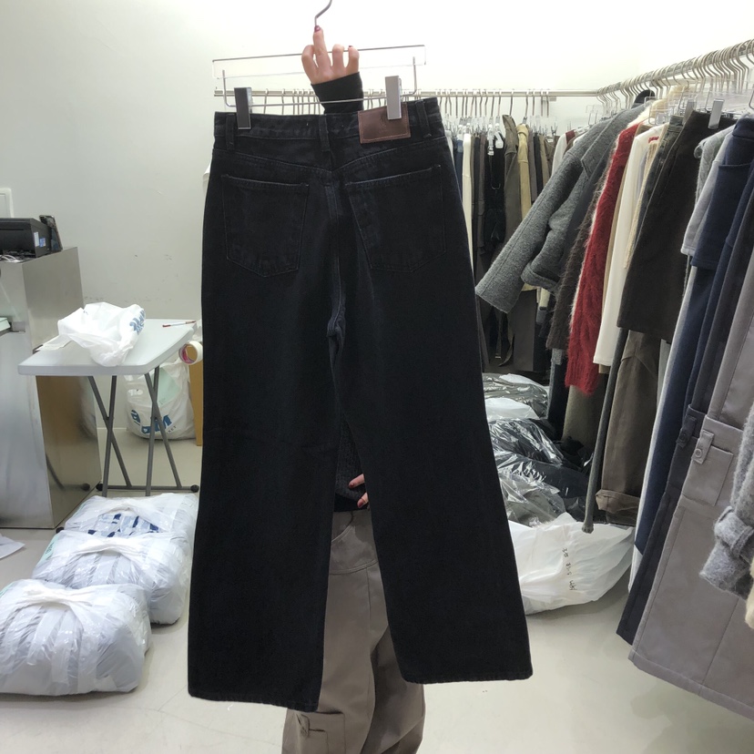PADO韓國代購㊣女士新品職業25秋冬人氣真品牛仔褲寬松牛仔PADO牛仔褲