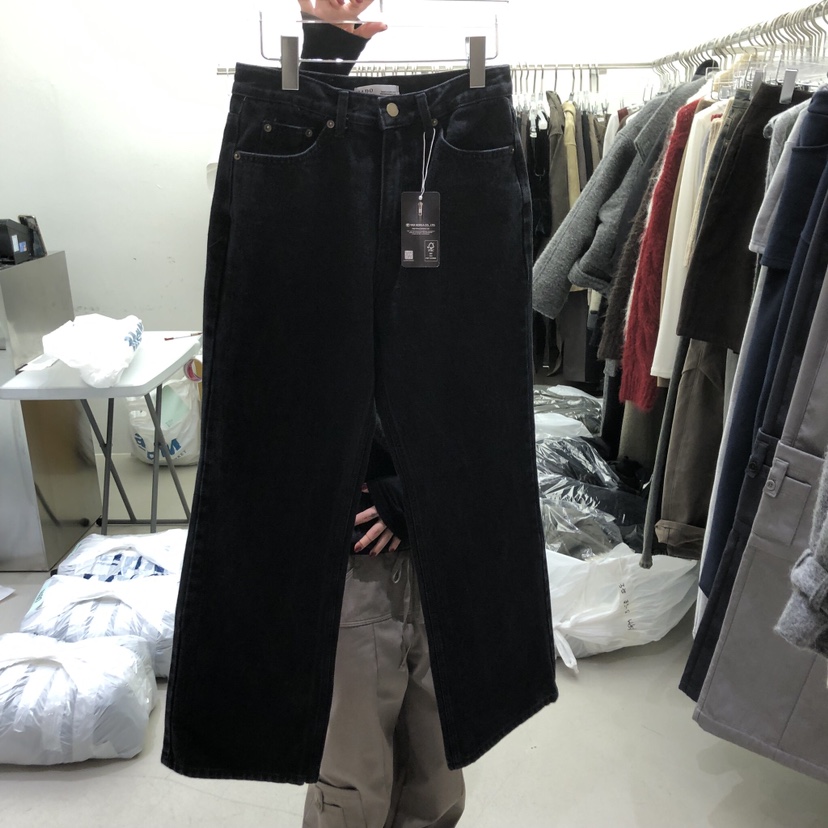 PADO韓國代購㊣女士新品職業25秋冬人氣真品牛仔褲寬松牛仔PADO牛仔褲