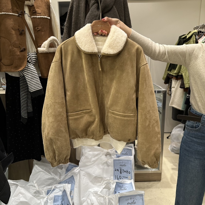 MELO東大門㊣代購女裝新款推薦休閑熱賣25秋冬職業人氣夾克MELO夾克圖色2