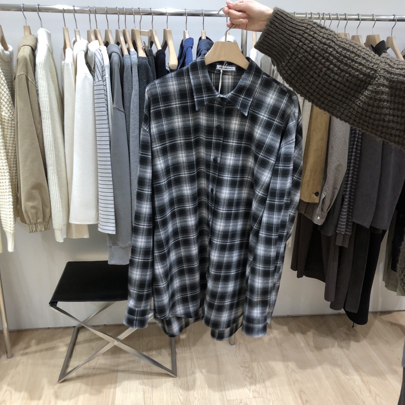 HAUS-A東大門㊣直郵女士新款推薦真品職業熱賣襯衫蕾絲衫格紋HAUS-A襯衫/蕾絲衫圖色2