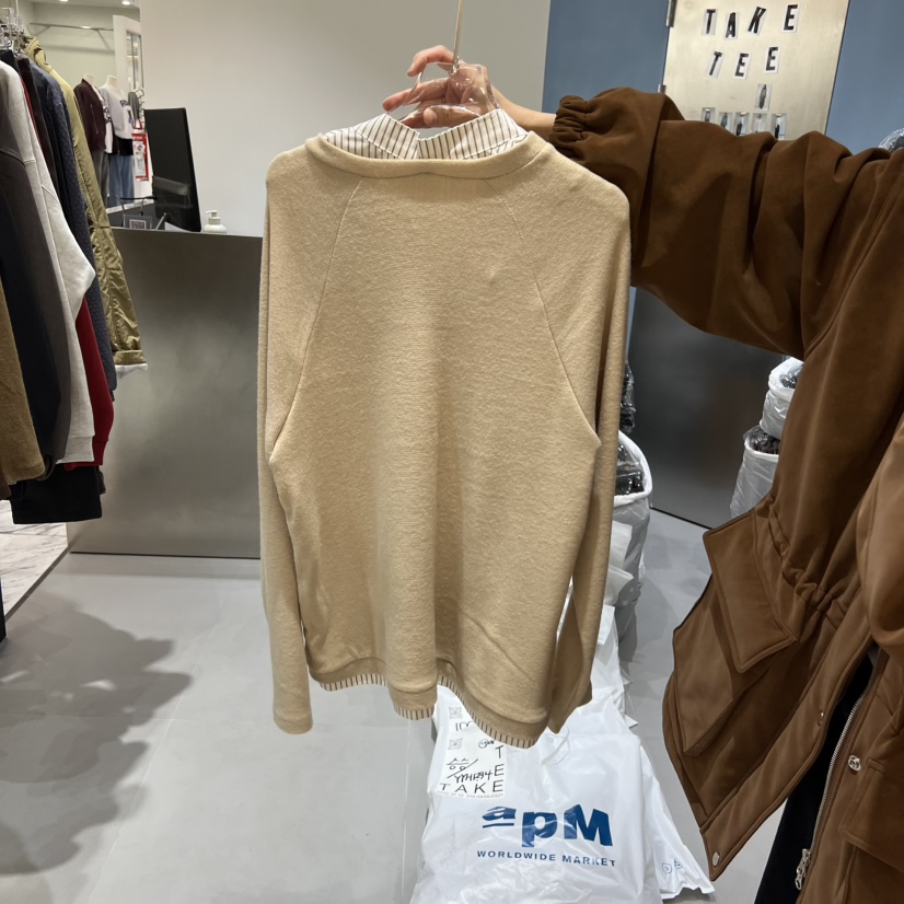 TAKE TEE東大門㊣代購女裝新品推薦真品人氣休閑針織衫假兩件TAKE TEE針織衫