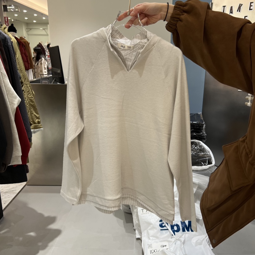 TAKE TEE東大門㊣代購女裝新品推薦真品人氣休閑針織衫假兩件TAKE TEE針織衫圖色2