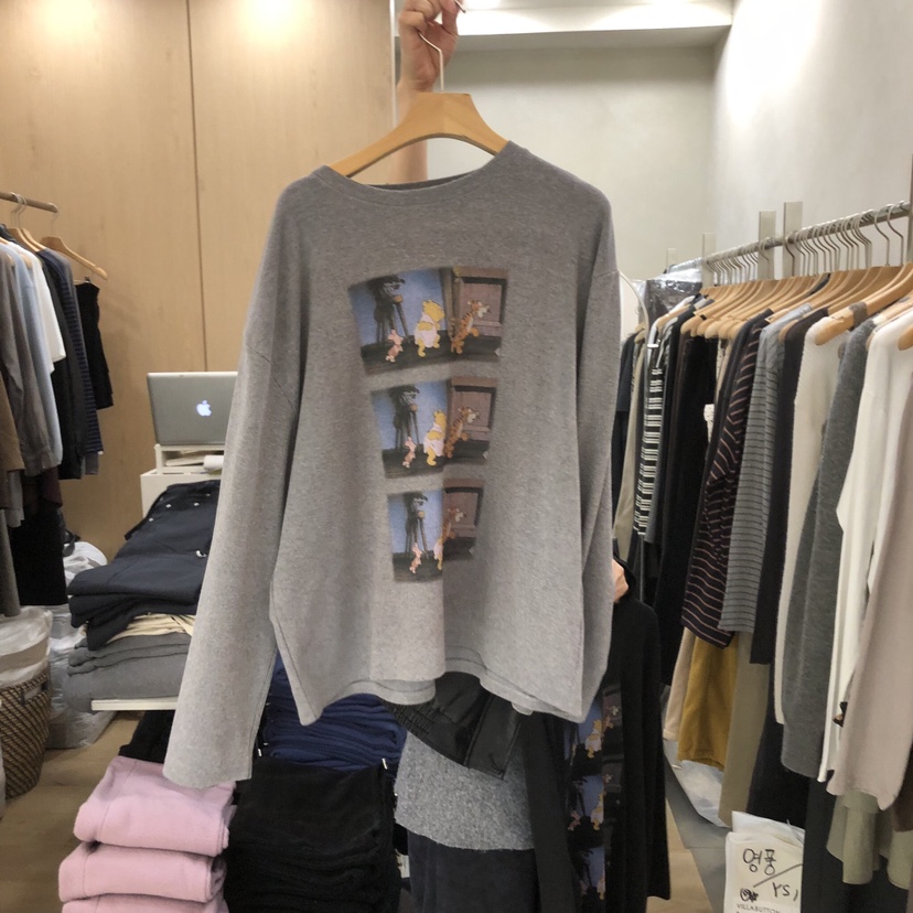 VILLABUTTON東大門㊣直郵女士新款推薦熱賣時尚職業長袖T恤VILLABUTTON長袖T恤圖色3